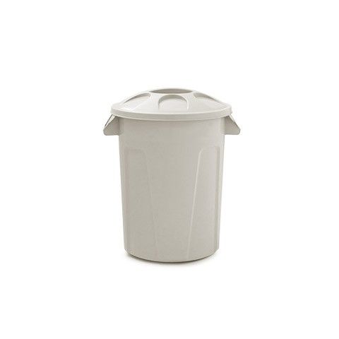 CESTO PLASTICO LAR C/TAMPA BCO 60LT