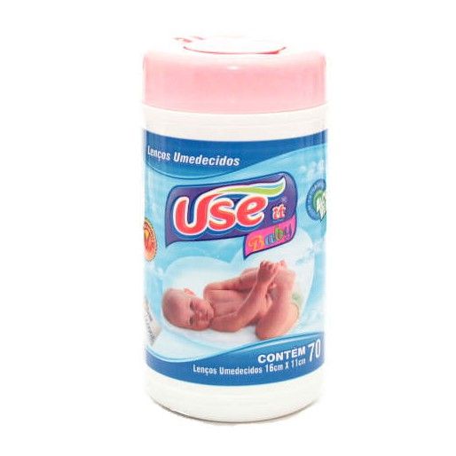 LENÇO UMEDECIDO USE C/70UND POTE ROSA