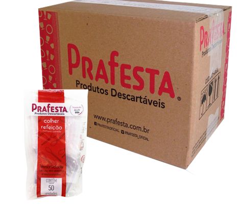 COLHER REFEIÇÃO PREMIUM CRISTAL C/50 PRAFESTA (7030)