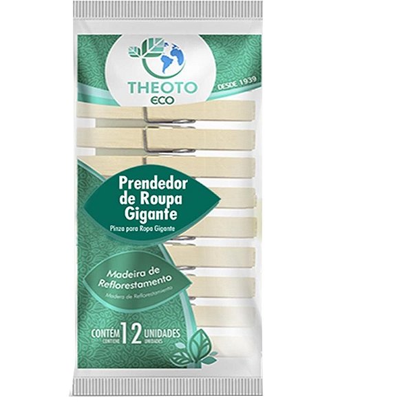 PRENDENDEDOR ROUPA THEOTO GIGANTE C/12 - THEOTO