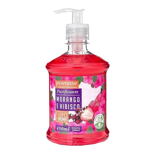 SABONETE LIQUIDO PAMP PREMISSE MORANGO 450ML