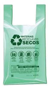 SACOLA PLASTICA BIODEGRADAVEL 48X55 VERDE