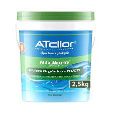 Atcllor Limper Cloro Multi Ação Piscinas Balde Pequeno 2,5kg