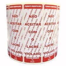 LACRE DE SEGURANÇA C/ 500 UNIDADES
