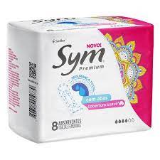 Absorvente SYM Premium Cobertura Suave com Abas c/8