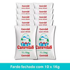 ACUCAR CARAVELAS 1KG C/10PCOTES