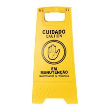 PLACA SINALIZADORA CUIDADO MANUTENCAO CERTEC