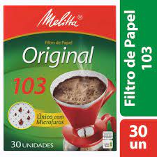 FILTRO DE PAPEL MELITTA 103 C/30UND CX C/48