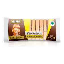 PRENDEDOR DE ROUPAS GINA C/12