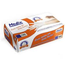 LUVA DE PROC LATEX C/PO MEDIX SAUDE P CX C/10