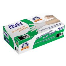 LUVA DE PROC LATEX MEDIX S/PO M C/ 100