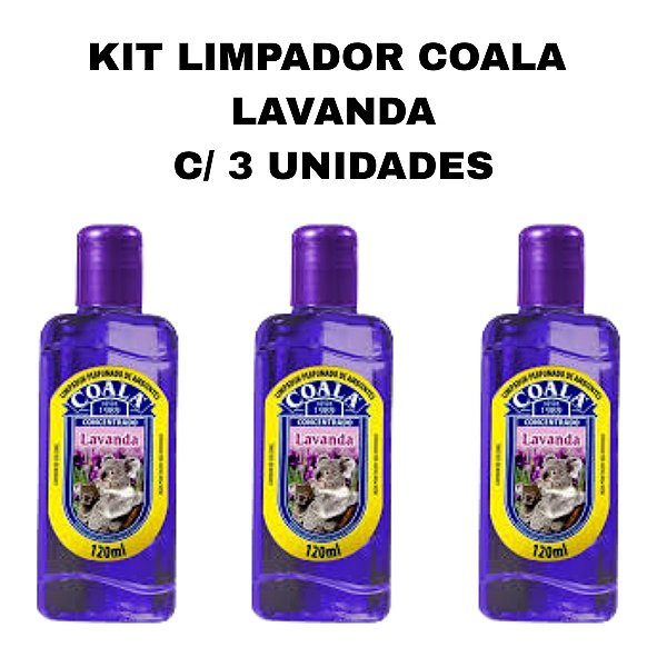 KIT 3 LIMPADORES PERFUMADOS COALA LAVANDA 120ML