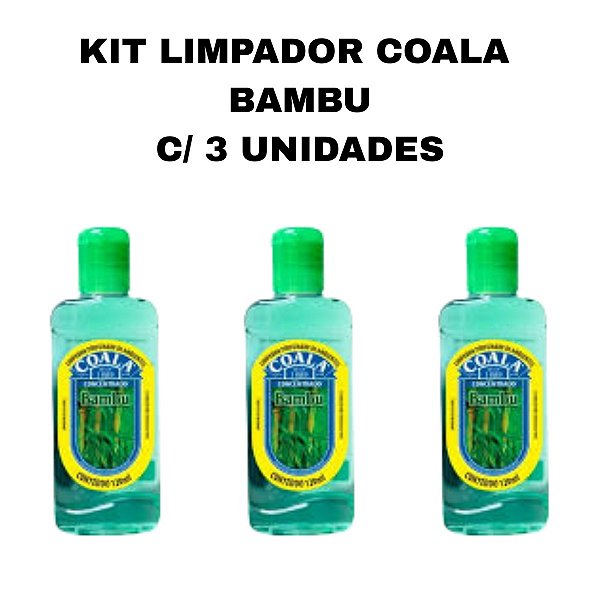 KIT COM 3 LIMPADORES PERFUMADOS COALA BAMBU 120ML