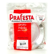 PRATO REDONDO MEDIO CRISTAL C/10 PRAFESTA (8515)