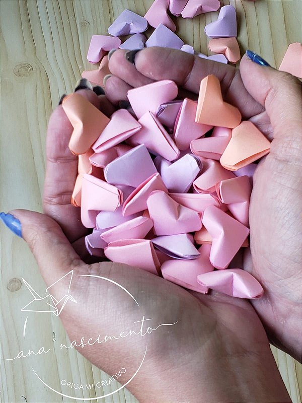 100 Corações de Origami