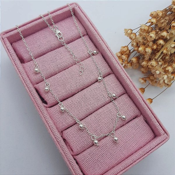 Choker Bolinhas Penduricalhos | Prata 925