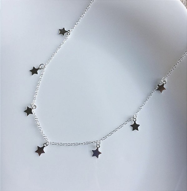 Choker / Gargantilha Estrelas | Prata 925