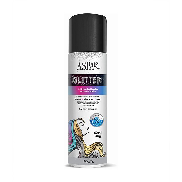 Glitter em Spray Prata - Aspa 60ml