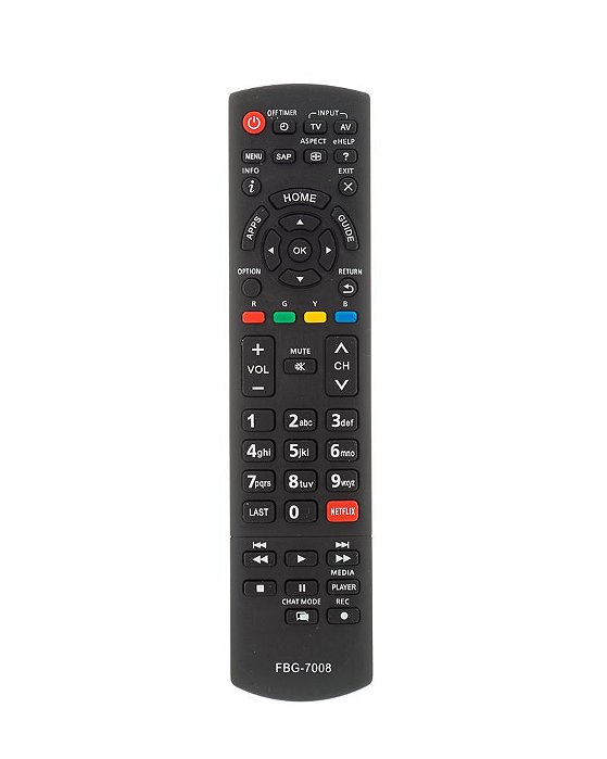 Controle Remoto Para Smart TV Panasonic FBG7008 SKY7008 LE7008