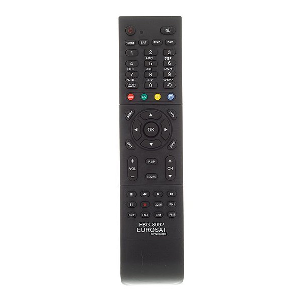 Controle Remoto Para Receptor Eurosat Miracle FBG8092 SKY8092