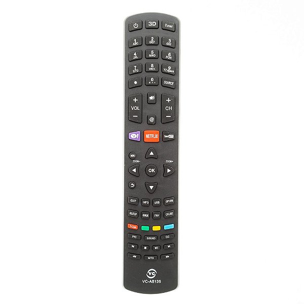 Controle Remoto Para Smart TV Philco VCA8135 YAHOO NETFLIX