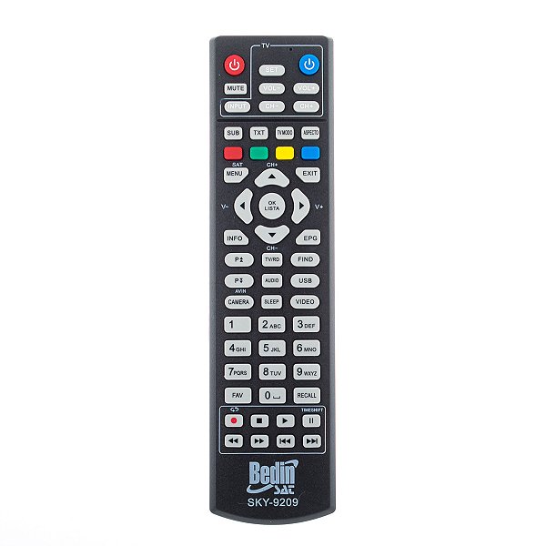 Controle Remoto Para Receptor Bedin Sat SKY9209