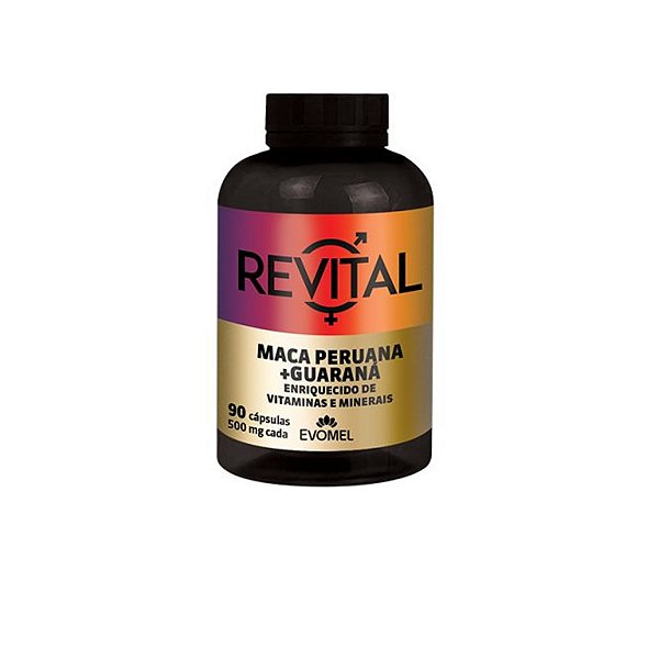 Revital - Maca Peruana + Guaraná 90caps 500mg - Evomel