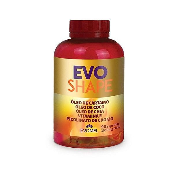 Evoshape 90 caps 1000mg - Óleo De Cártamo - Coco - Chia E Picolinato De Cromo