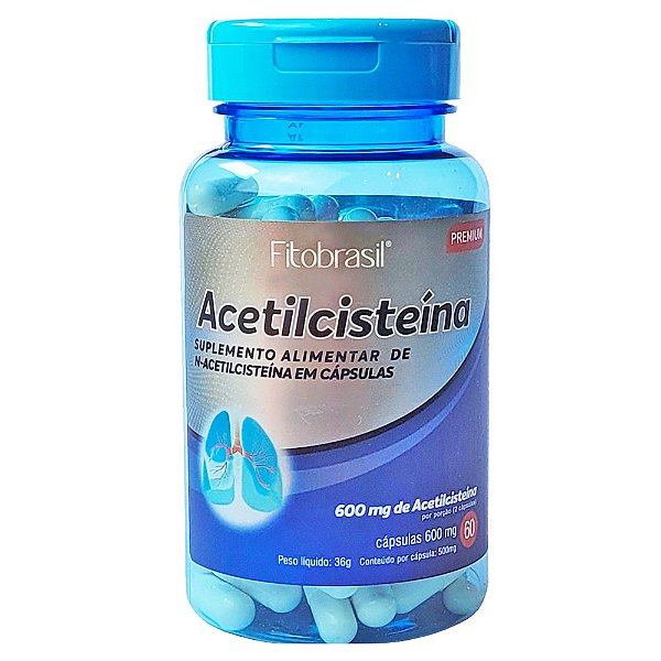 Acetilcisteína - 60 cáps de 600 mg