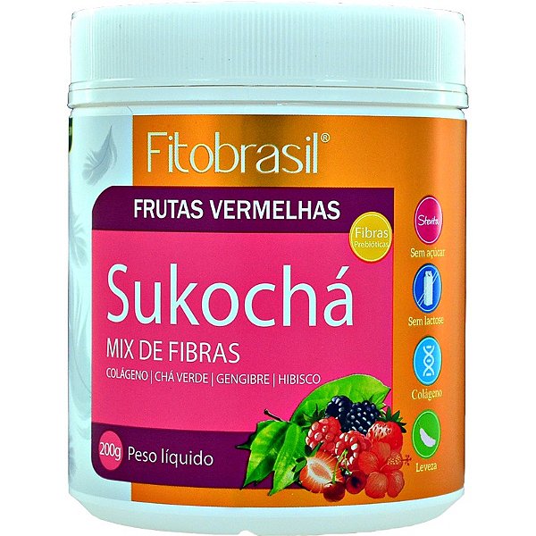 Chá Soluvel Sukochá (Com Chá Verde, Hibisco e Gengibre) 300g