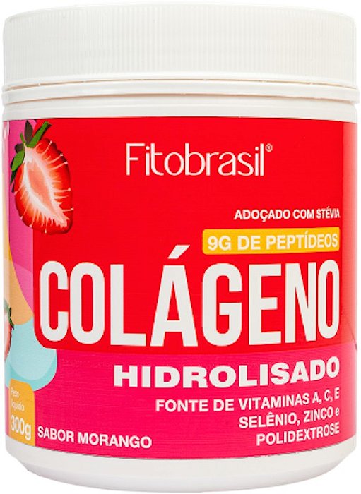 Colágeno 9g de Pepitideos sabor Morango 300g