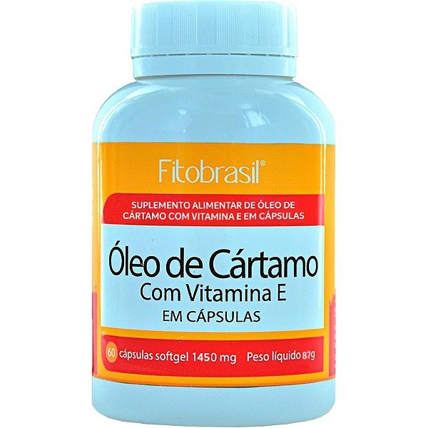Óleo de Cártamo com vitamina E - 60 cáps