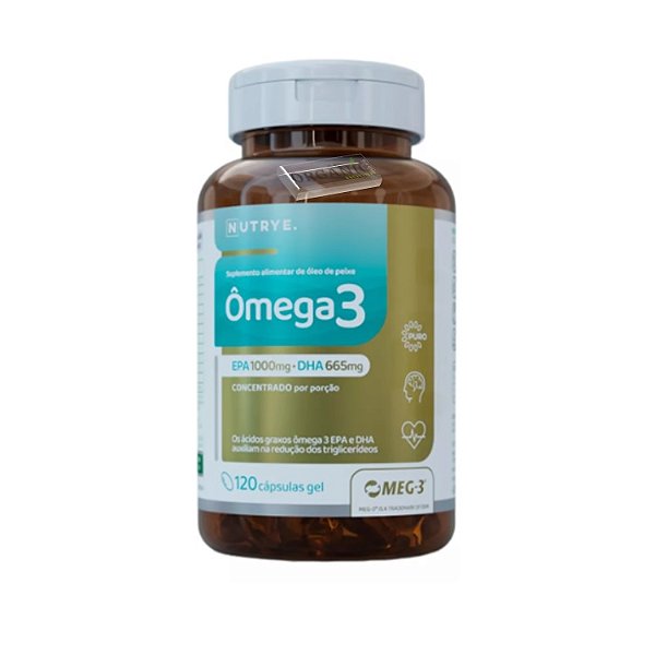 Ômega 3 120 Cápsulas EPA 1000mg / DHA 665mg - Nutrye Selo Meg-3