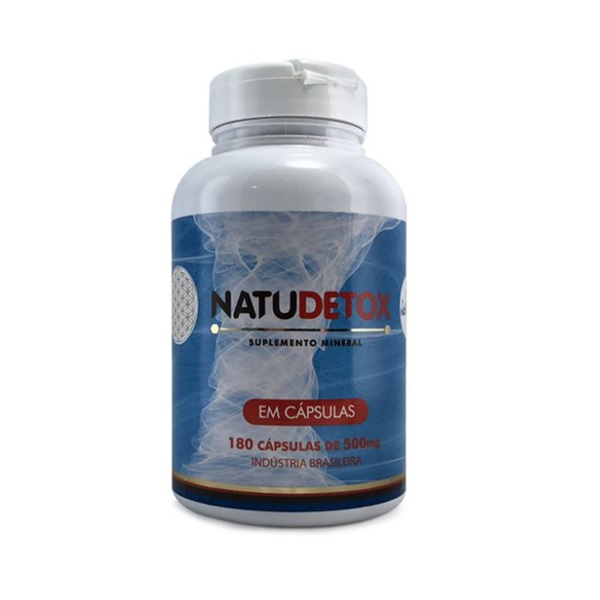 NATUDETOX - ZEOLITA CLINOPTILOLITA ULTRA FINA POTENCIALIZADA CO FATOR QUANTICO 180 CÁPSULAS DE 500MG