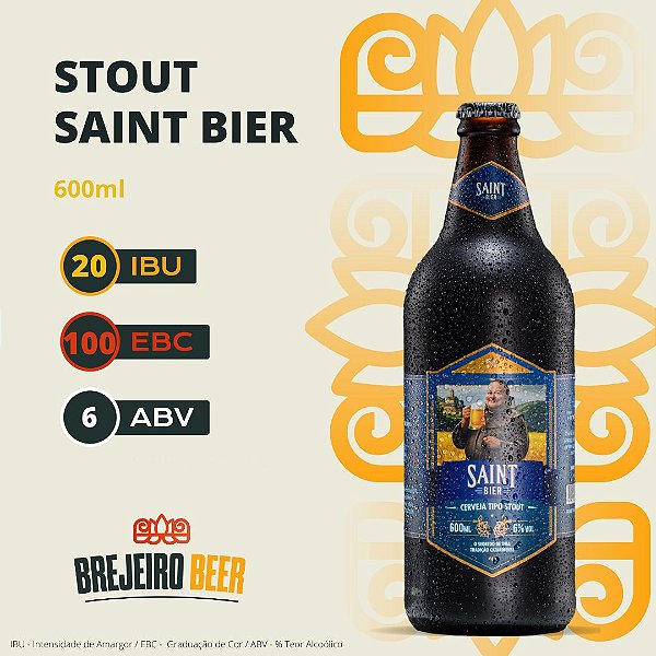 CERVEJA STOUT SAINT BIER - 600 ML