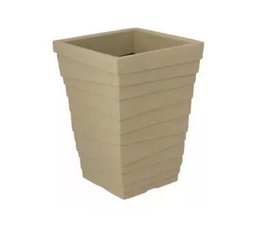 Vaso Coluna Quadrado Degrau Pequeno - 38 cm
