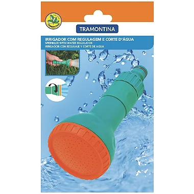 Irrigador para Engate Rápido Tramontina com Regulagem e Corte D'Água Jato tipo Chuveirinho
