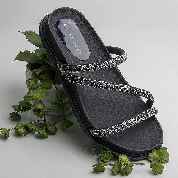 Sandália Birken BK01 Strass Estilo e Conforto