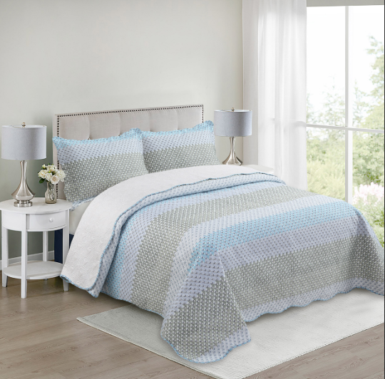 Colcha Bouti Sleep Sonic 3 peças - Gravataria - Teka