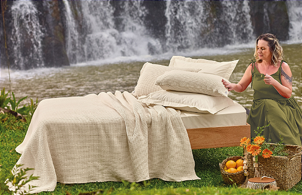 Colcha Casal 03 peças - Organic - Teka