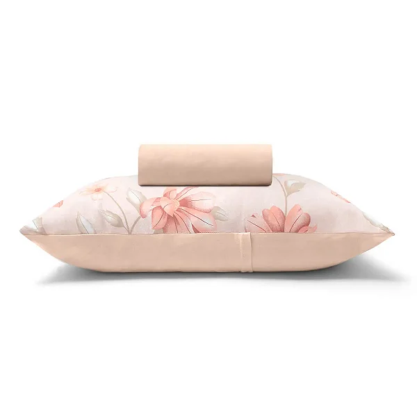 Jogo de Lençol - Coral Jania Malha Buettner - CASAL