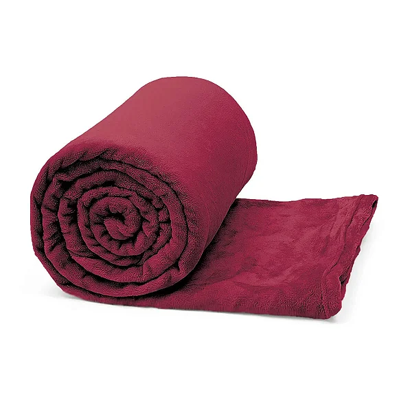 Manta Microfibra Flannel Confort Buettner - Bordô - KING