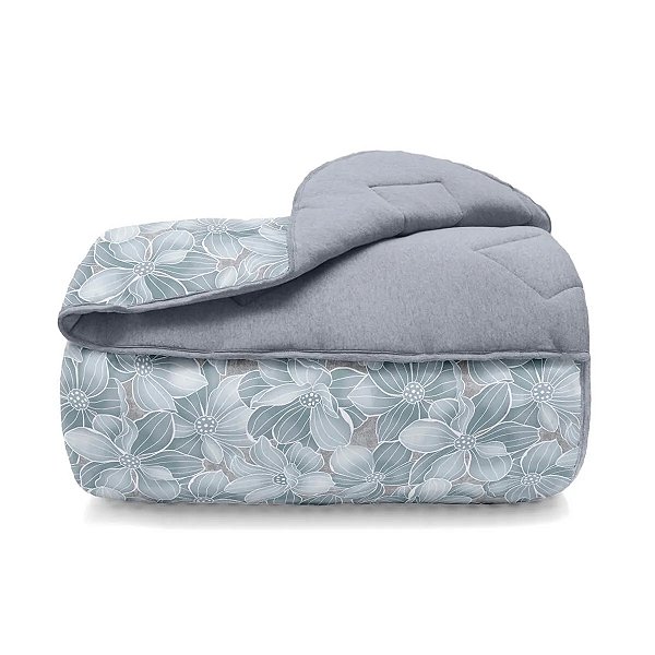 Edredom Malha Basic Estampado Ardósia Sibila Buettner - QUEEN