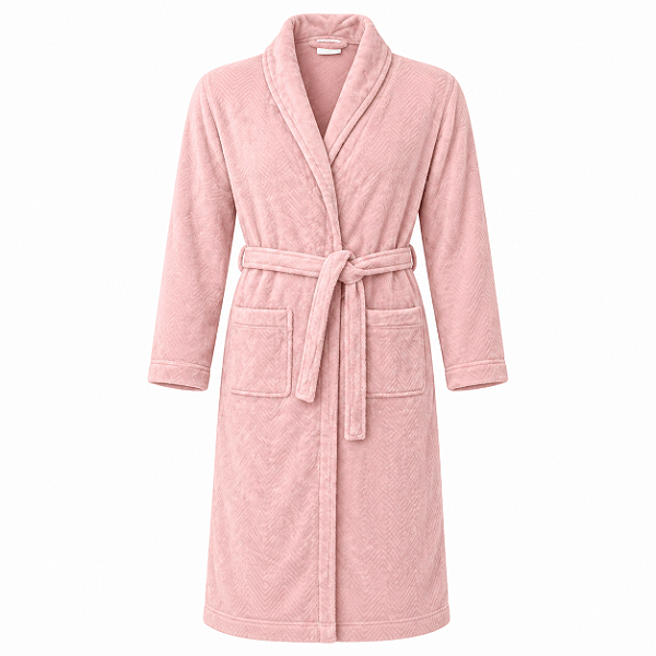 Roupão Feminino Jacquard Adele Microfibra Buettner - ROSÊ - M