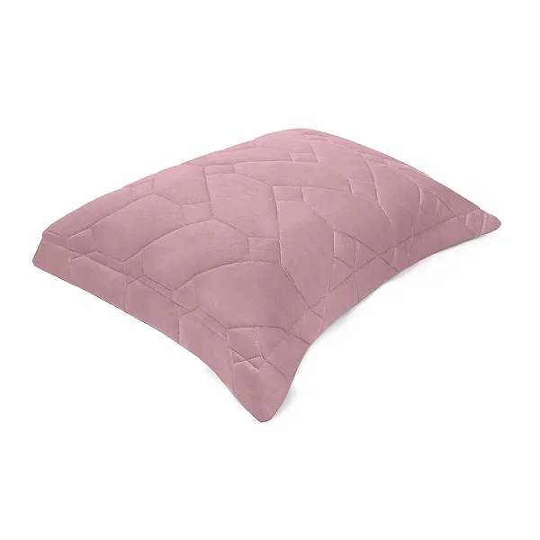 Porta Travesseiro Malha Bambu Natural Buettner 50x70cm - ROSA AMBAR