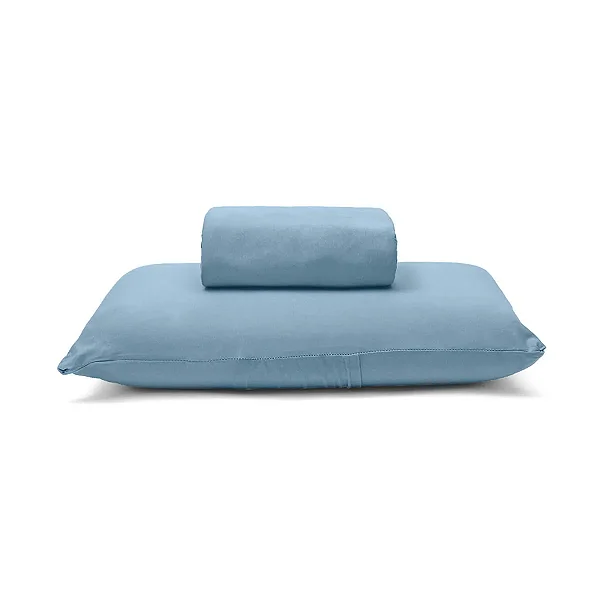 Jogo de Lençol Malha Basic Liso Buettner - AZUL - SOLTEIRO