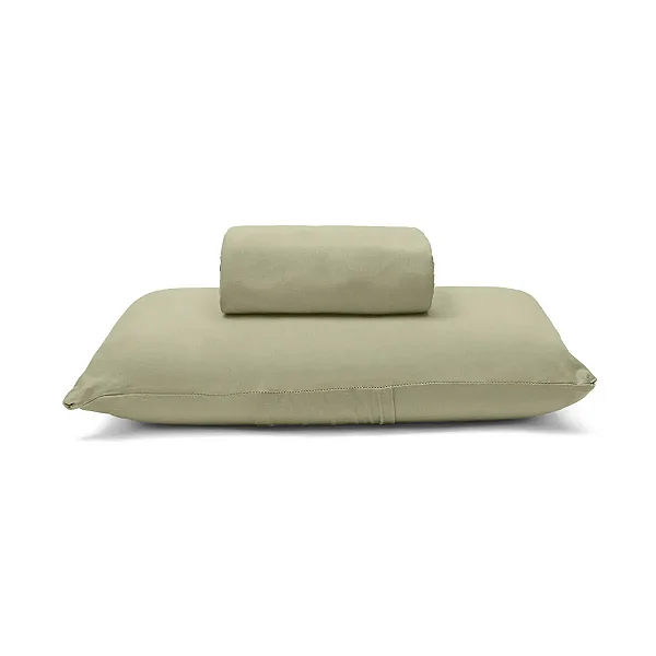 Jogo de Lençol Malha Basic Liso Buettner - VERDE MUSGO - SOLTEIRO