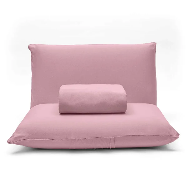 Jogo de Lençol Malha Basic Liso Buettner - ROSE BLUSH - CASAL