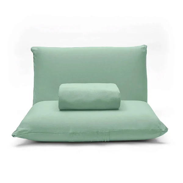 Jogo de Lençol Malha Basic Liso Buettner - VERDE ALECRIM - CASAL