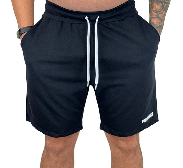 Bermuda Masculina (Moletinho) com cordão branco